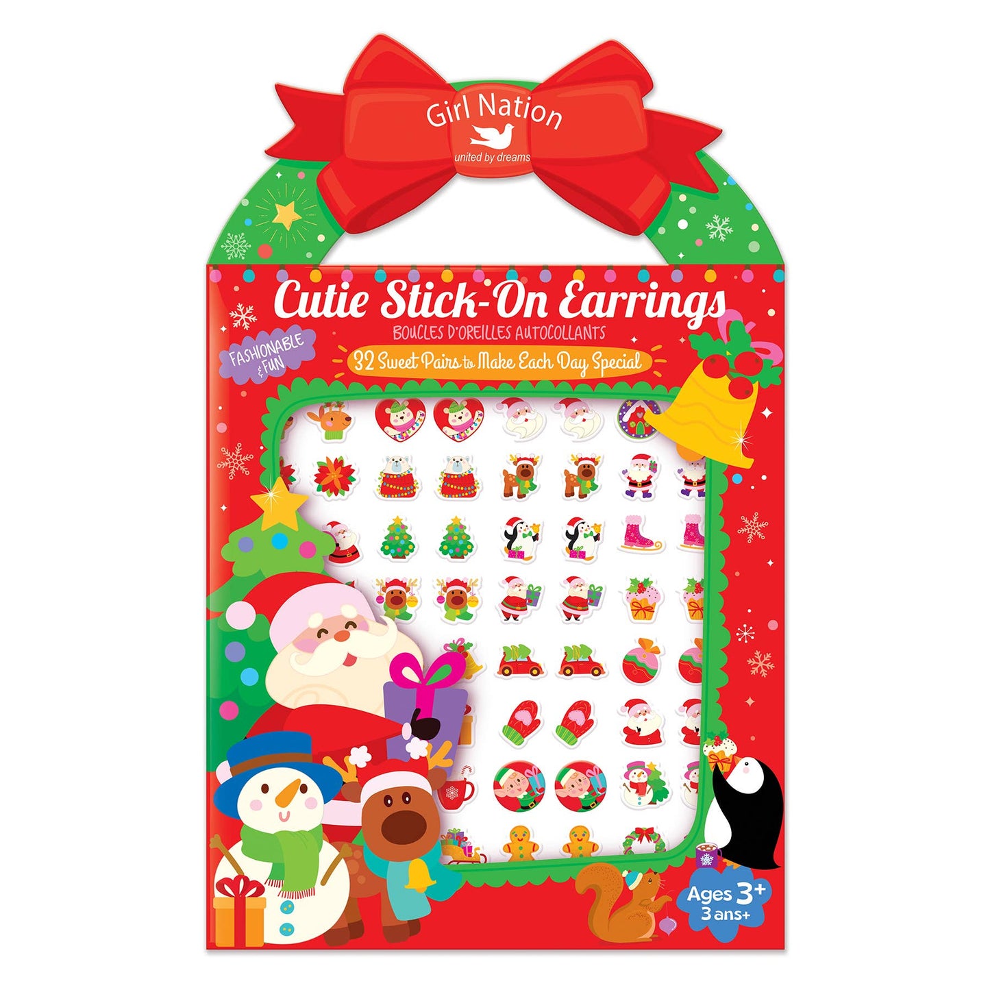 Girl Nation - Cutie Stick-On Earrings | Holly Jolly