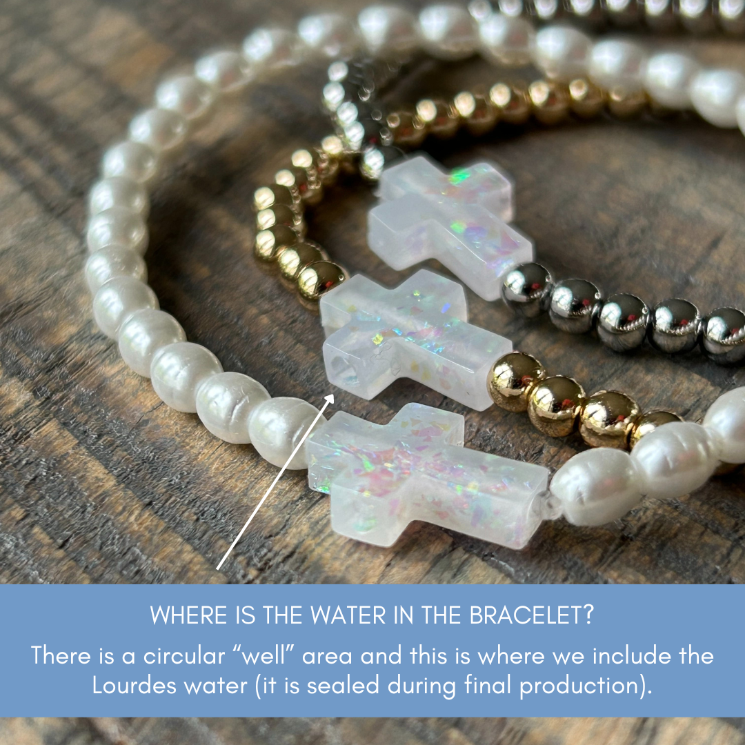 Petite Crystal Pearl Holy Water Bracelet