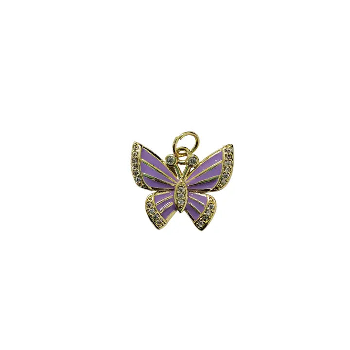Lavender Wings Butterfly Charm