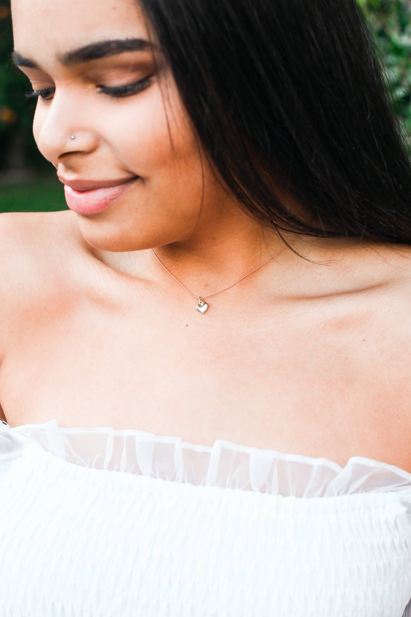 Lucky Feather - New Moon Gold Necklace - TRUE HEART