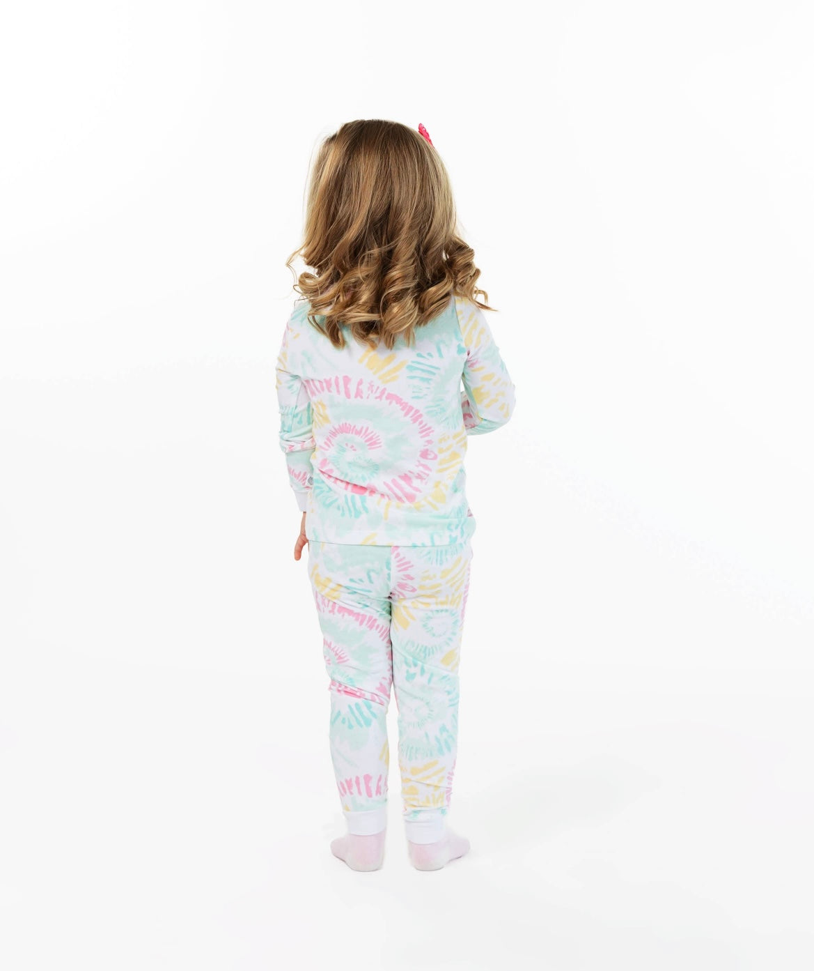 Toddler Girls Tie-Dye Pastels Snug Fit 2-Piece Pajama Sleep Set