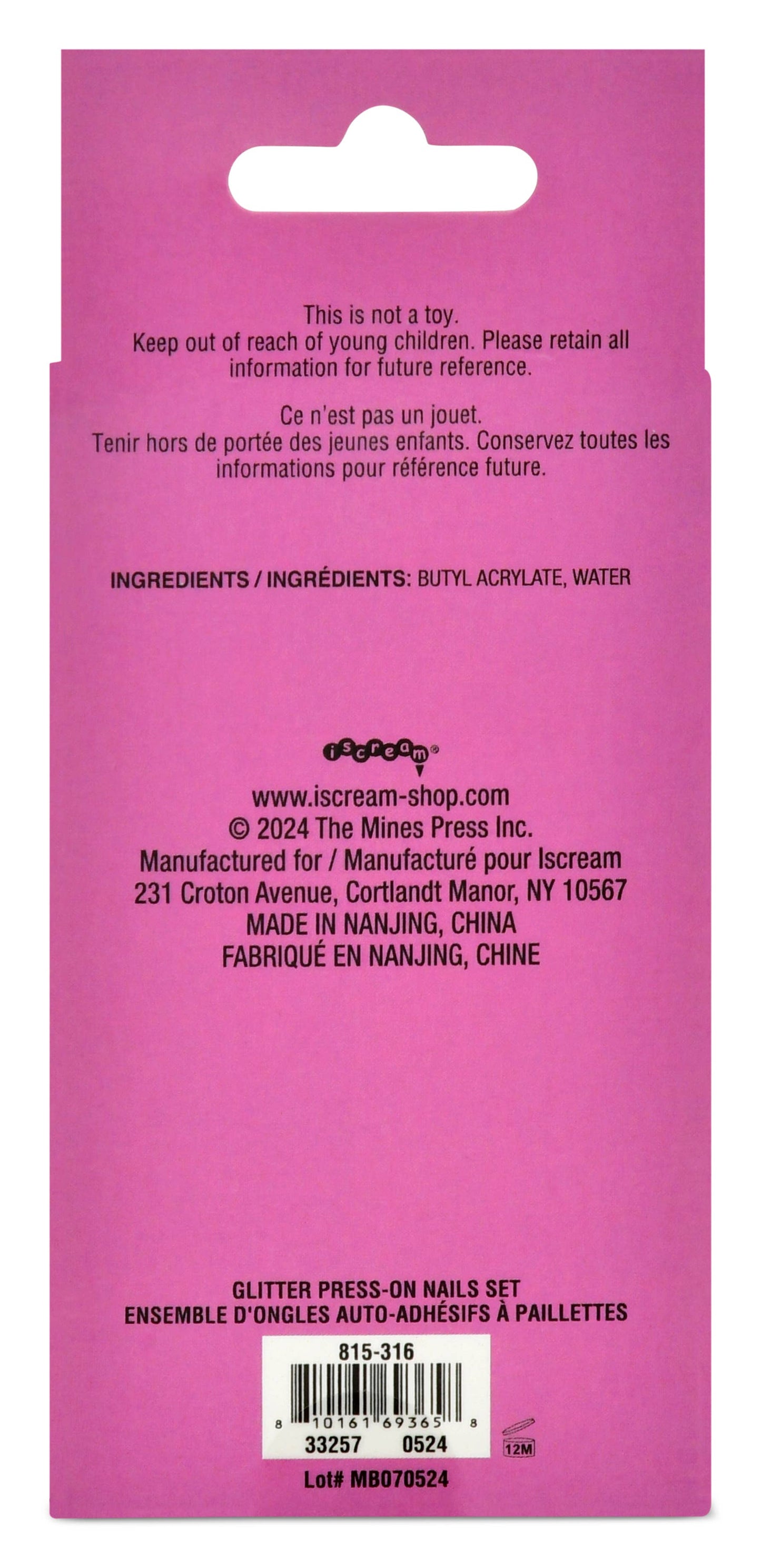 Iscream - GLITTER PRESS ON NAIL SET