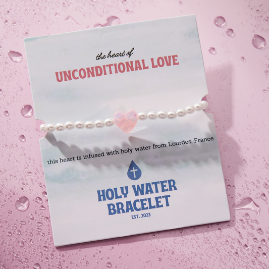 Holy Water Bracelet Unconditional Love Bracelet in Crystal Pearl