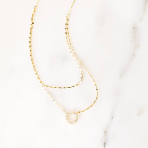 Double Layer Appeal Cz Open Circle