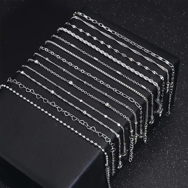 Silver Stacking Bracelet - Set