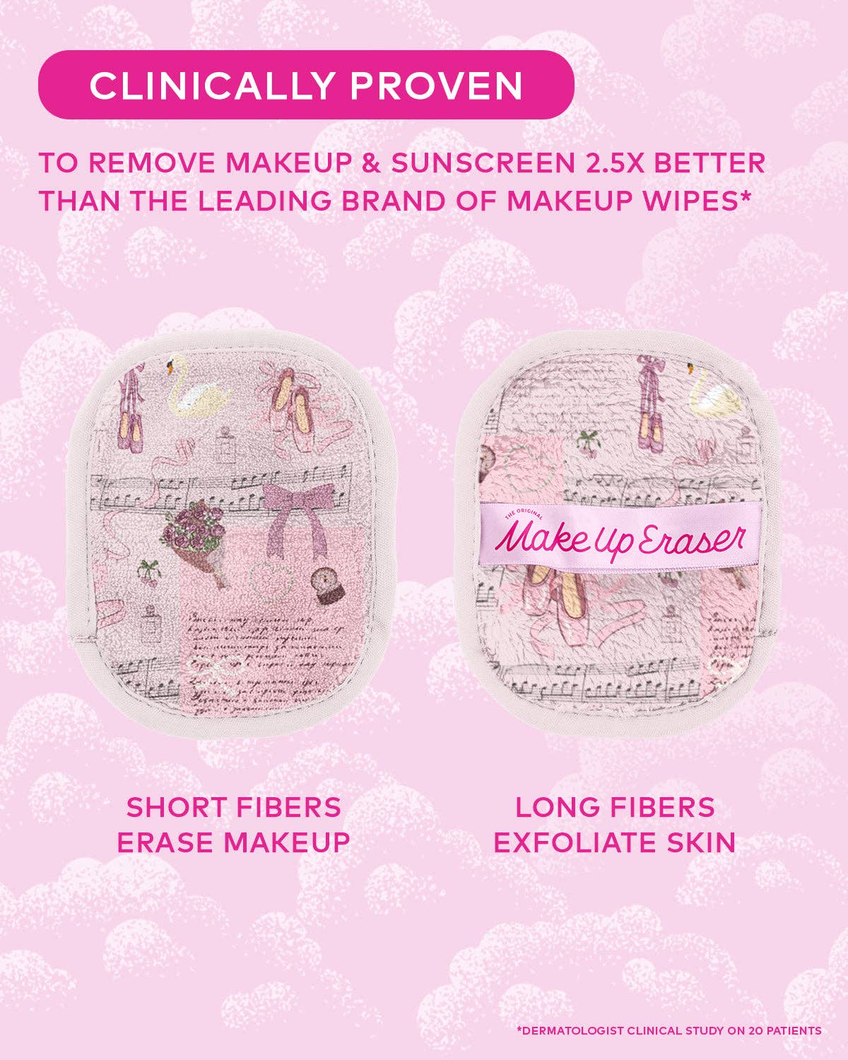 The Original MakeUp Eraser - Ballet Core MakeUp Eraser 7-Day Set | Bonus Pointe Shoe Case