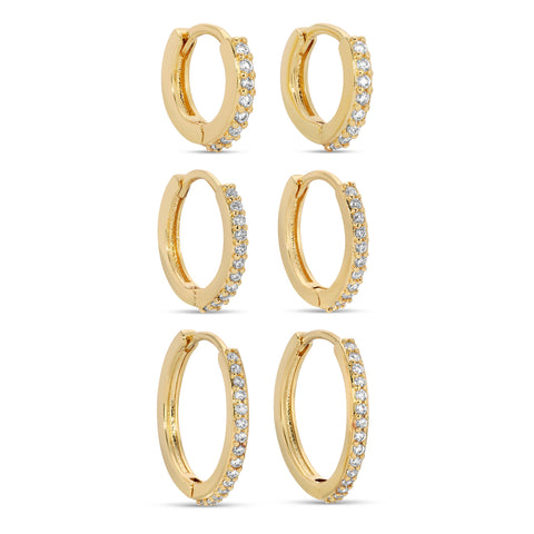 Delicate Pave Huggies