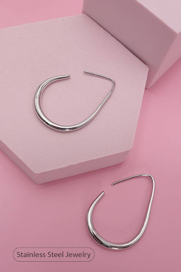 JOSSLYN by wall to wall - 18K STAINLESS STEEL WATERPROOF TARNISH FREE HOOPS | 40E311