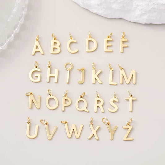 Classic Block Initial Letter Charms