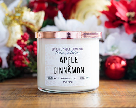 Apple & Cinnamon 16oz Scented Soy Candle