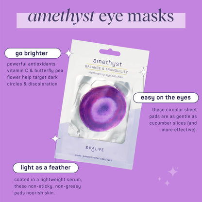 My Spa Life - Illuminating Eye Patches - 4 Pairs - Amethyst Inspired