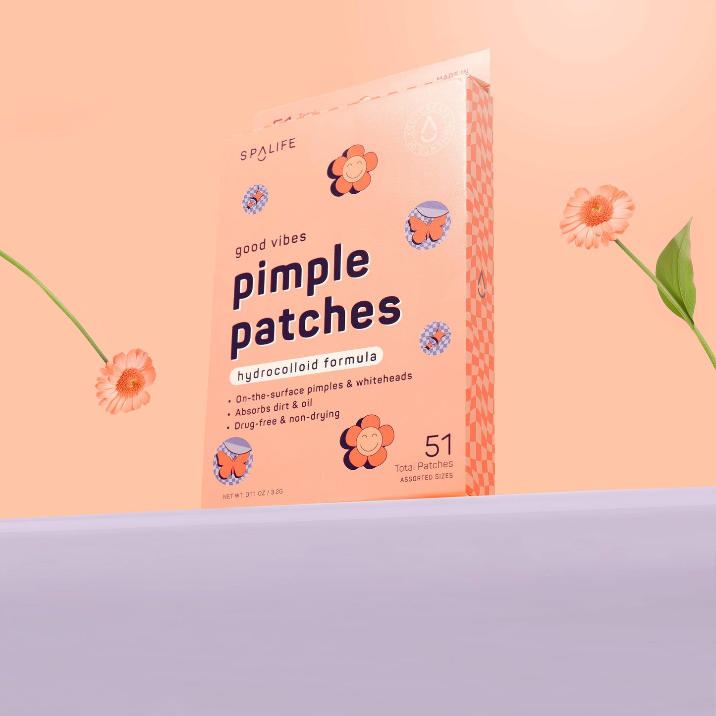 Good Vibes, Butterfly & Flowers Hydrocolloid Pimple Patches