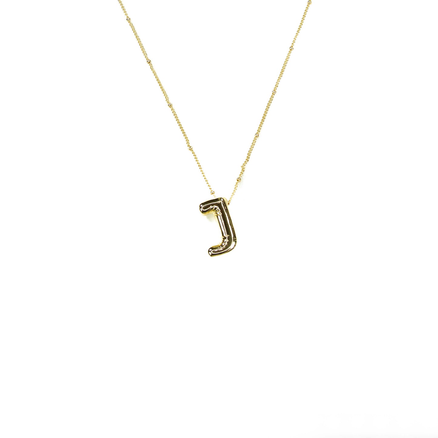 Savvy Bling - Initial Balloon Bubble Gold Necklace