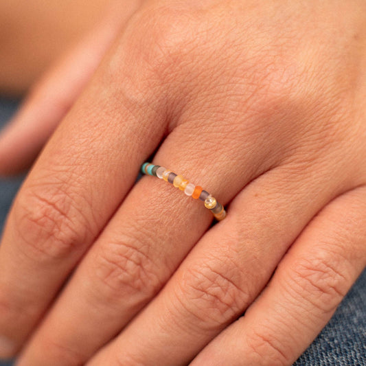 Alila Beaded Stretch Ring by Pineapple Island