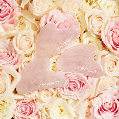 Hibiscus White Tea Rose Quartz Gua Sha