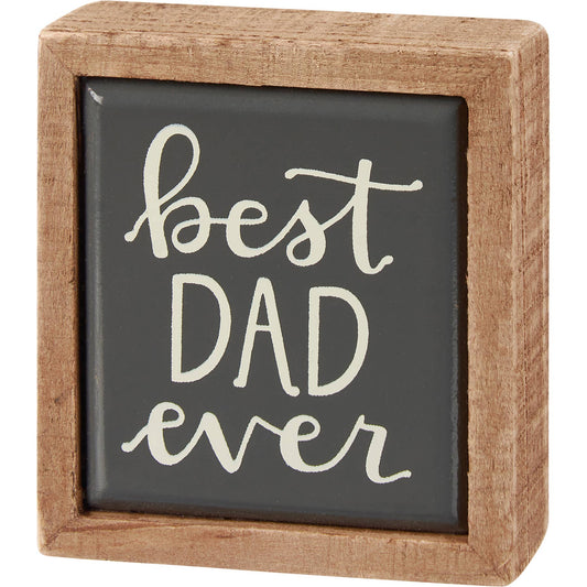 Best Dad Ever Box Sign Mini