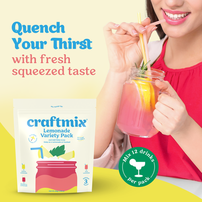 Craftmix - Lemonade Variety Pack Cocktail Mixers -12 Serving Multipack