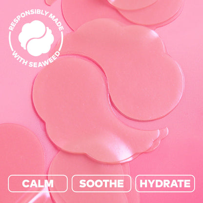 The Original MakeUp Eraser - Hydrogel Seaweed-Based Undereye Masks - Calming Cherry