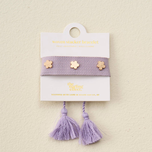 Woven Stacker Bracelet-Periwinkle
