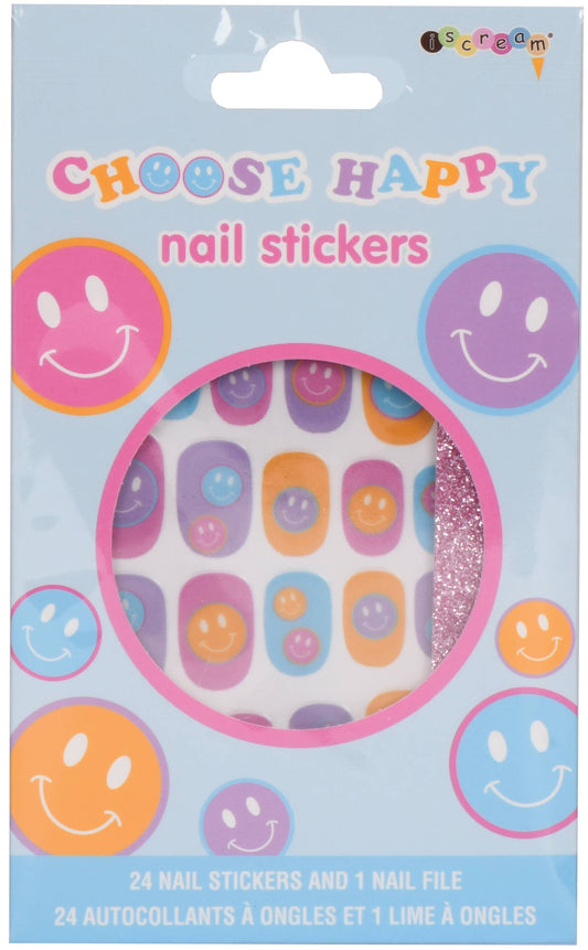 Iscream - HAPPY TIE DYE NAIL STICKERS AND NAIL FILE SET