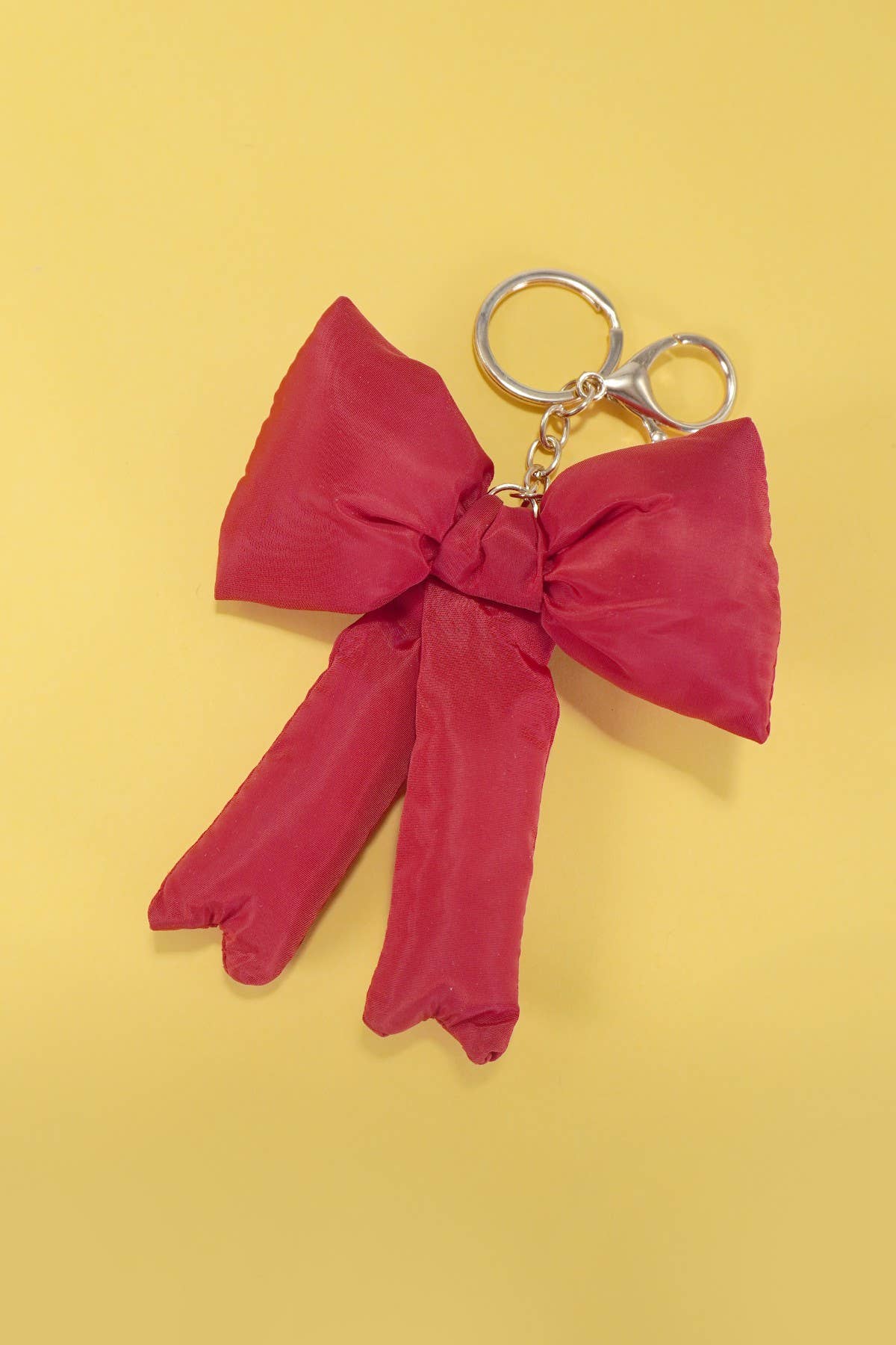 JOSSLYN by wall to wall - TRENDING PUFFY BOW RIBBON BAG CHARM KEYCHAIN | 40KC109