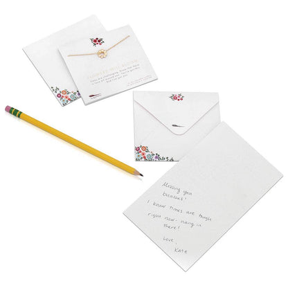 Lucky Feather - Friend/Family Necklace + Card/env - SISTER LOVE