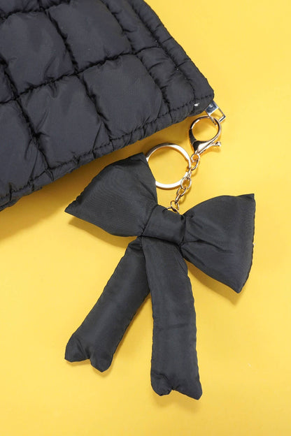 JOSSLYN by wall to wall - TRENDING PUFFY BOW RIBBON BAG CHARM KEYCHAIN | 40KC109