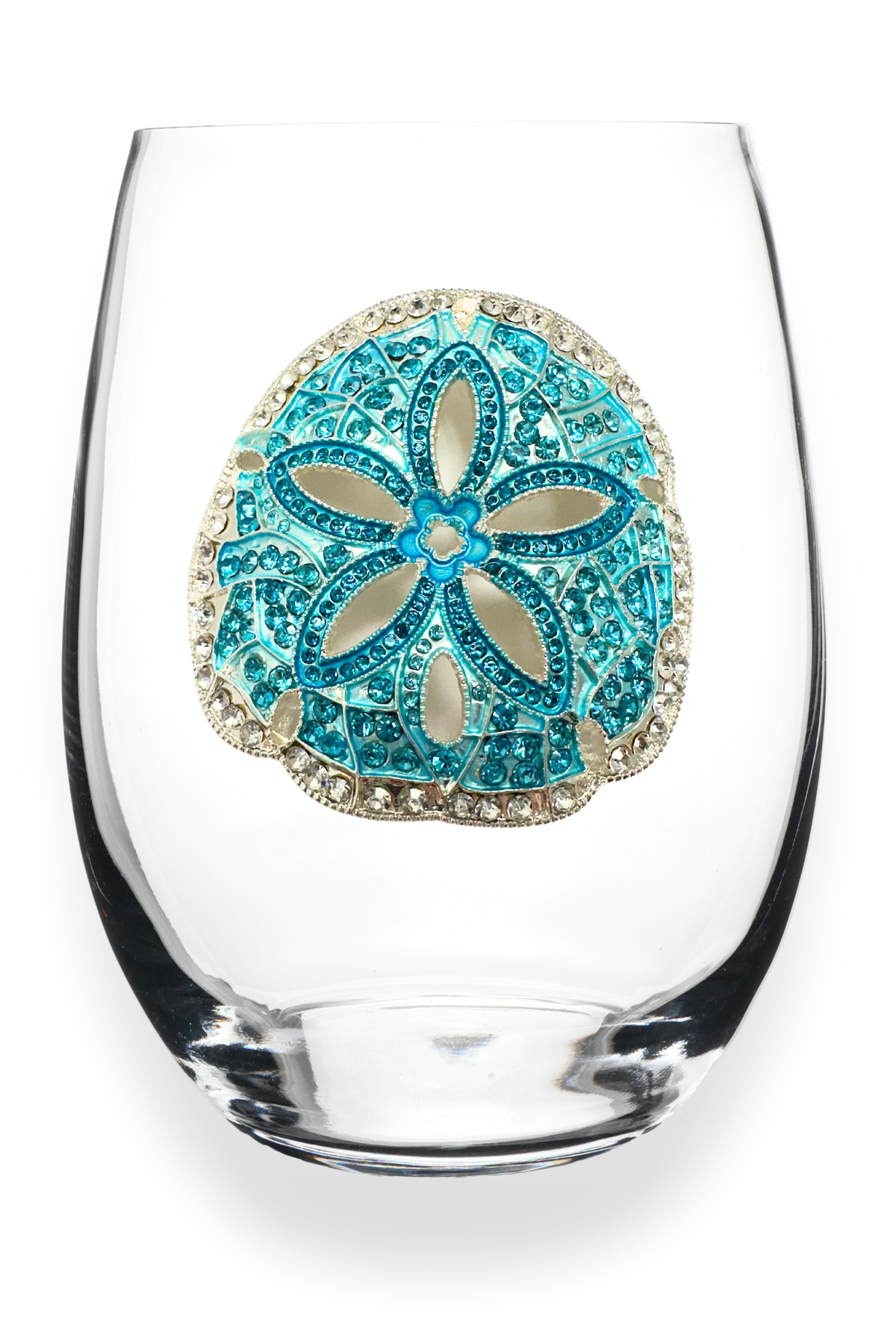 Sand Dollar Stemless Wine Glass