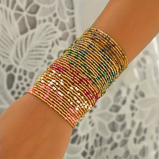 Stacking Gold Beaded Bracelet