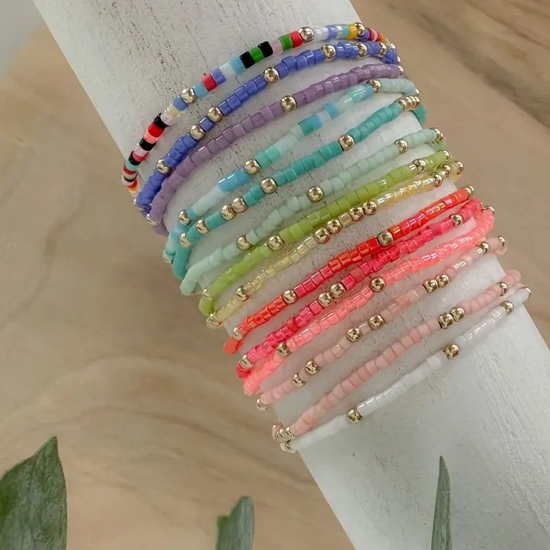 Bohemian Colored Seed Bracelet