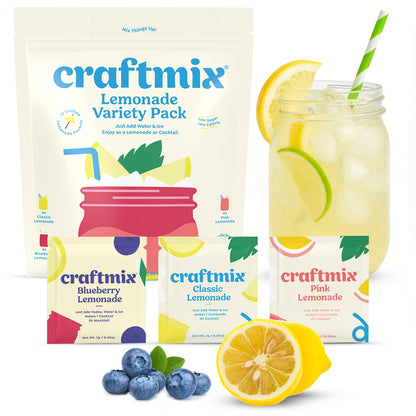 Craftmix - Lemonade Variety Pack Cocktail Mixers -12 Serving Multipack