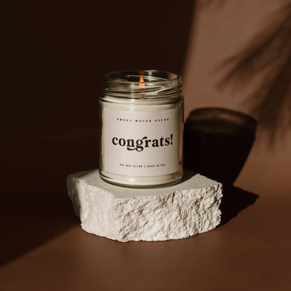 Congrats! 9 oz Soy Candle - Home Decor & Gifts