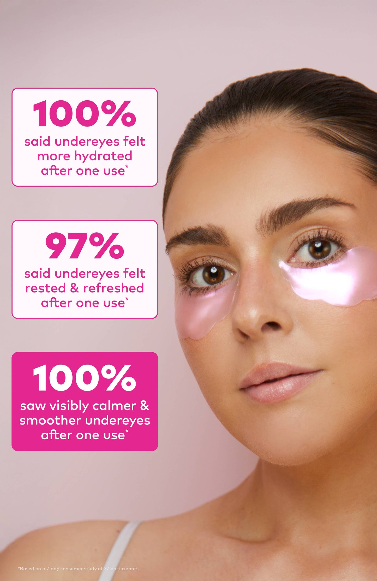 The Original MakeUp Eraser - Hydrogel Seaweed-Based Undereye Masks - Calming Cherry