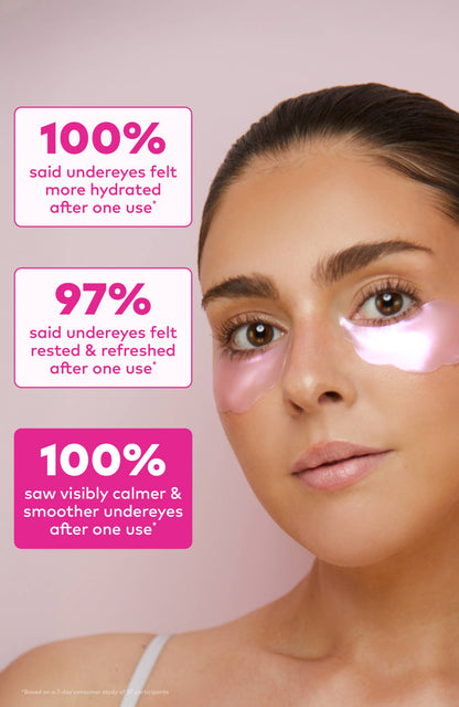 The Original MakeUp Eraser - Hydrogel Seaweed-Based Undereye Masks - Calming Cherry