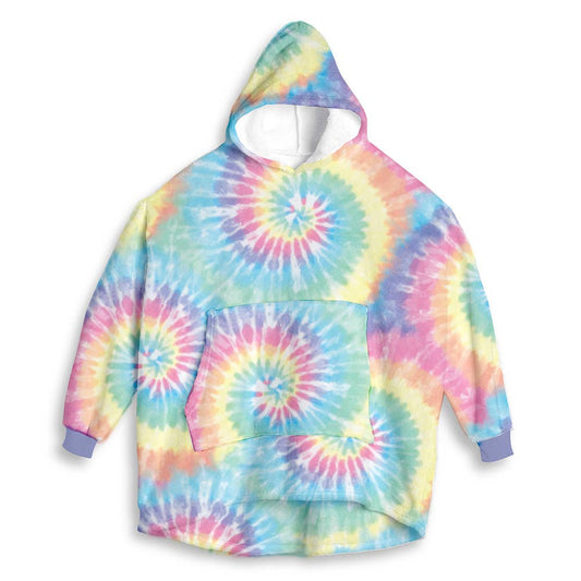 Pastel Delight Fuzzy HUUUGEY Oversized Hoodie