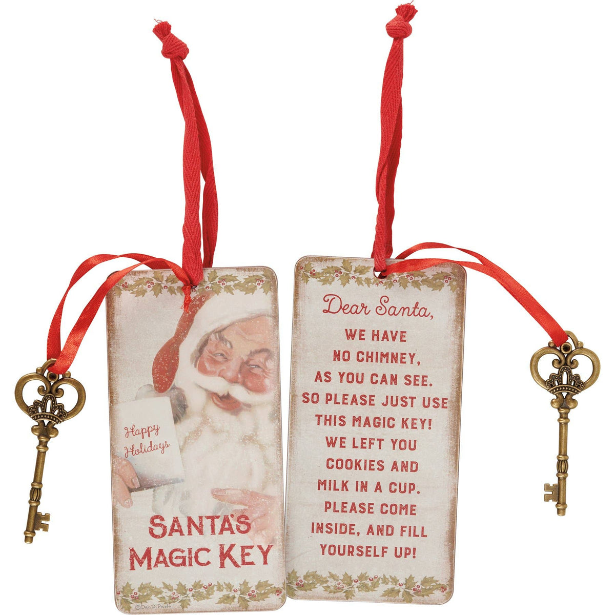 Primitives by Kathy - Santa's Magic Key Door Ornament