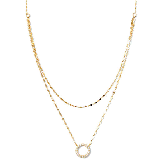 Double Layer Appeal Cz Open Circle