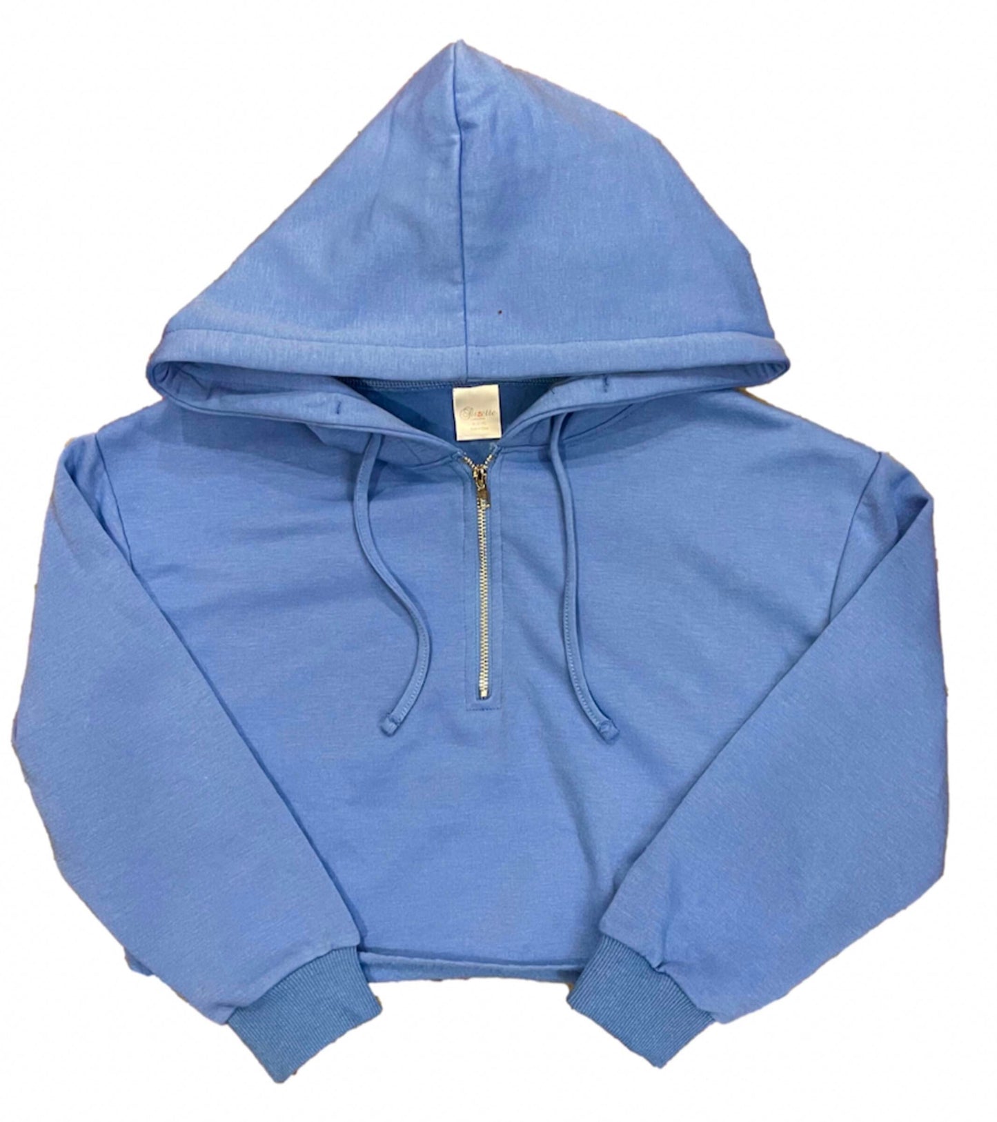 Soft Cloud Crop Half Zip Hoodie