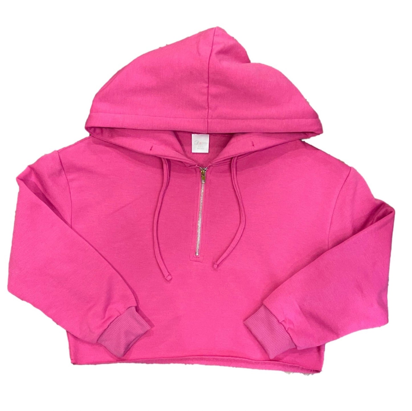 Soft Cloud Crop Half Zip Hoodie