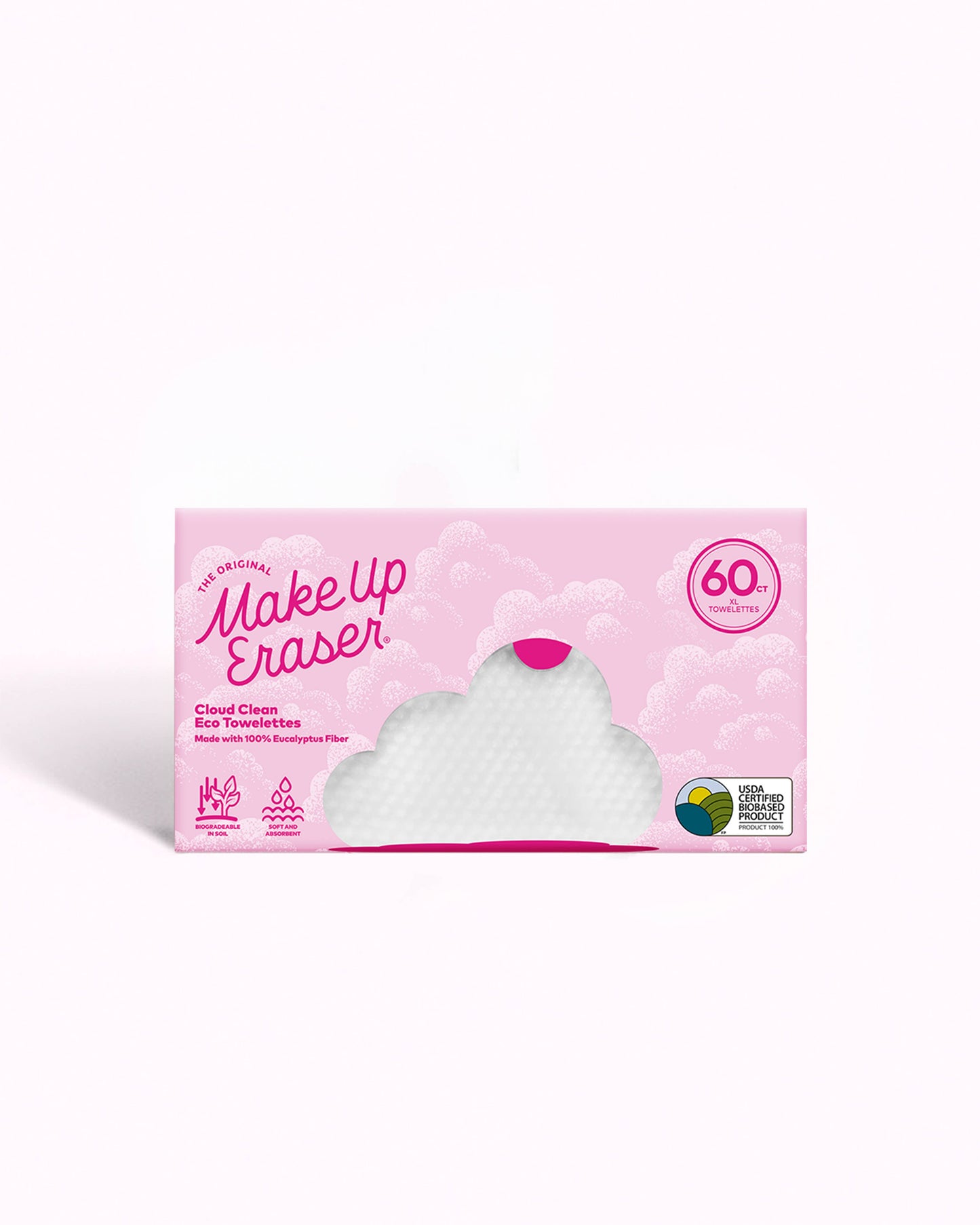 The Original MakeUp Eraser - Cloud Clean Eco Towelettes, Certified 100% USDA Biobased