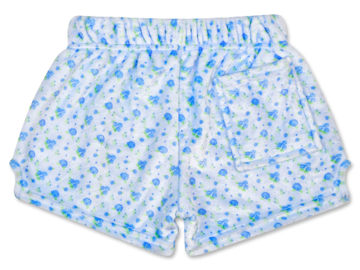 Iscream - Blue Ditsy Plush Shorts (Youth Medium (10-12))
