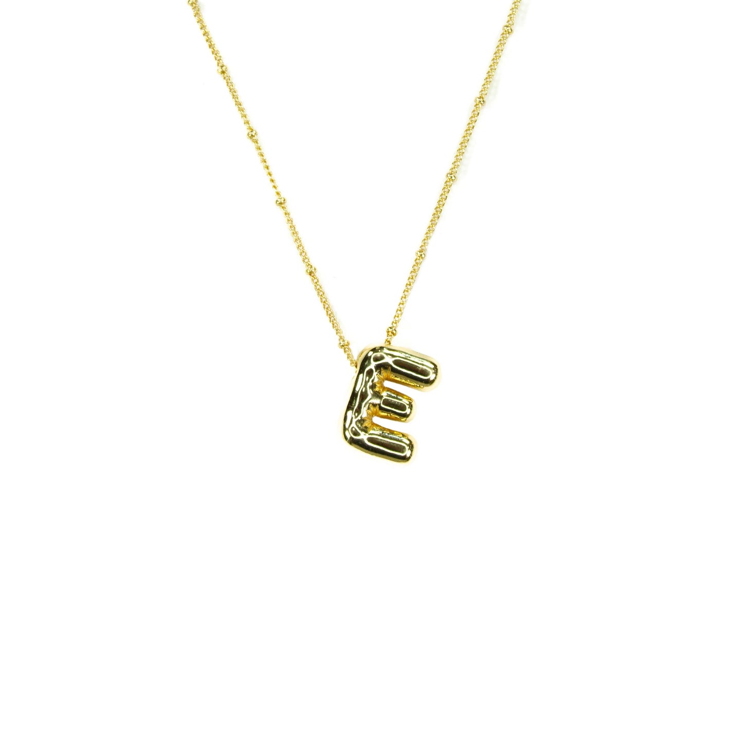 Savvy Bling - Initial Balloon Bubble Gold Necklace