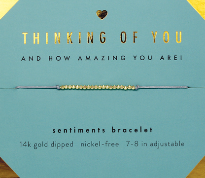 Sentiments Bracelet - GOLD - Thinking of You