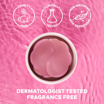 The Original MakeUp Eraser - Hydrogel Seaweed-Based Undereye Masks - Calming Cherry
