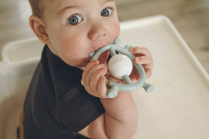 Ali+Oli - Giraffe Teether & Rattle Food-Grade Silicone Toy (Mist)
