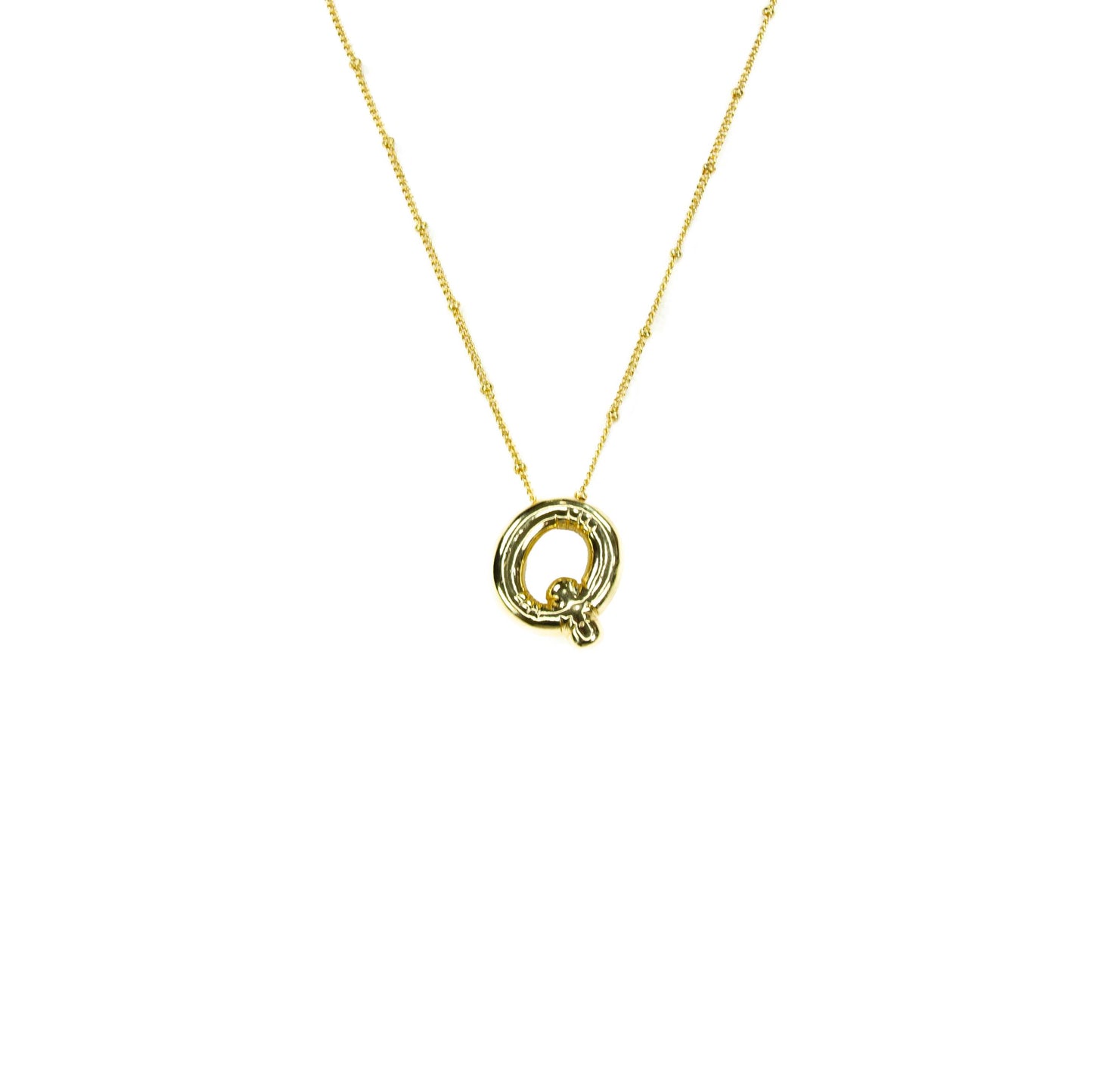 Savvy Bling - Initial Balloon Bubble Gold Necklace