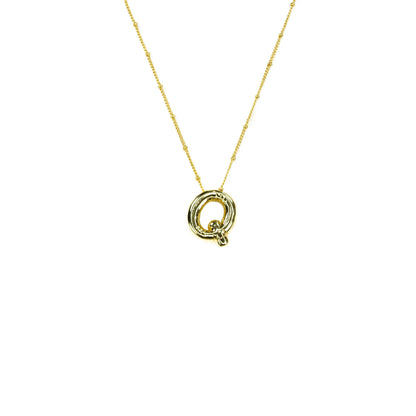 Savvy Bling - Initial Balloon Bubble Gold Necklace