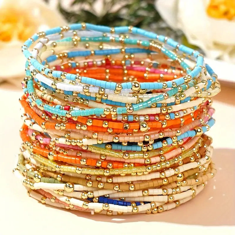 Bohemian Colored Seed Bracelet