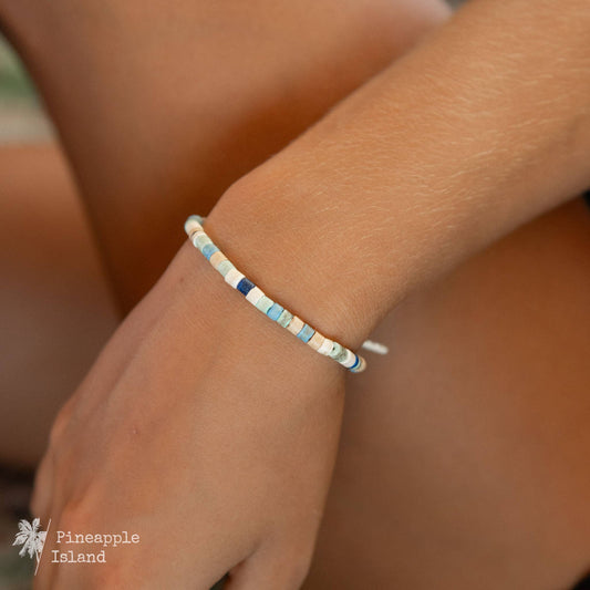 Mauna Kea Beaded Bracelet, Surf Jewelry