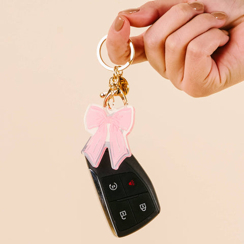 The Darling Effect - Acrylic Keychain-Bow Pink